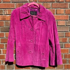Terry Lewis Pink Leather Jacket Size L